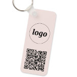 Llavero Logotipo simple QR Code<br><div class="desc">Añada su propio logotipo y código QR a este sorprendente diseño profesional minimalista. Ideal para la marca de empleados,  o como producto promocional para sus empleados,  clientes y clientes.</div>