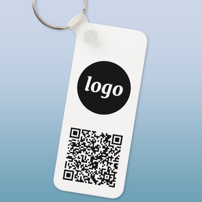 Llavero Logotipo simple QR Code (Logo QR code business promotional keychain keyring)