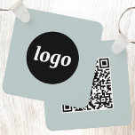 Llavero Logotipo simple QR Code<br><div class="desc">Añada su propio logotipo y código QR a este sorprendente diseño profesional minimalista. Cambie el color de fondo en la Herramienta de diseño o envíe un correo electrónico a squirrell@rocketmail.com para obtener ayuda sobre los cambios de color. Ideal para la marca de empleados, o como producto promocional para sus empleados,...</div>