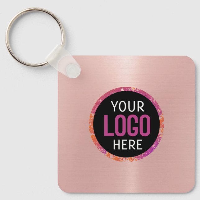 Llavero Logotipo, texto de código QR (Anverso)