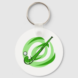 Llavero Logotipo verde del hockey hierba
