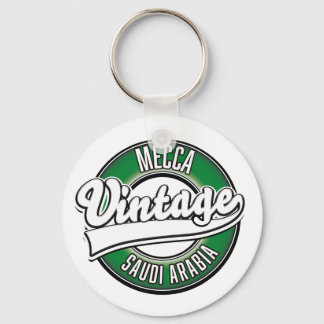 Llavero logotipo vintage de la Meca Arabia Saudita