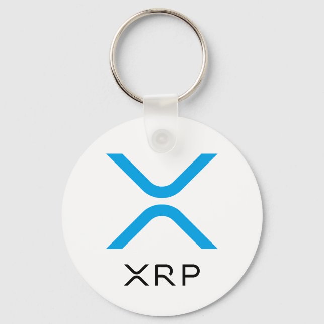 Llavero Logotipo XRP Ripple Blue & Black | Cadena clave bá (Anverso)