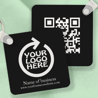 Llavero Logotipo y código QR Personalización de negocio