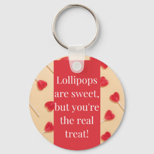 Llavero Lollipop love keychain metalizado