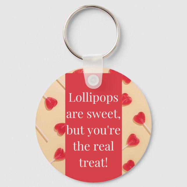 Llavero Lollipop love keychain metalizado (Reverso )