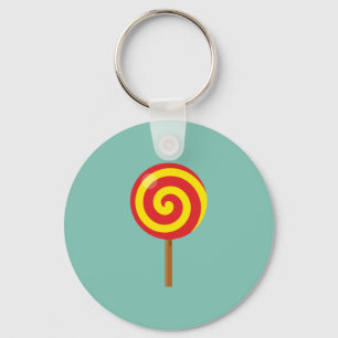 Llavero Lollipop rojo espiral