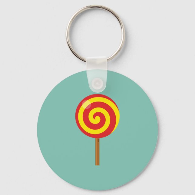 Llavero Lollipop rojo espiral (Anverso)