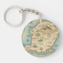 Llavero Lombok Indonesia Island Map Tropical Keychain