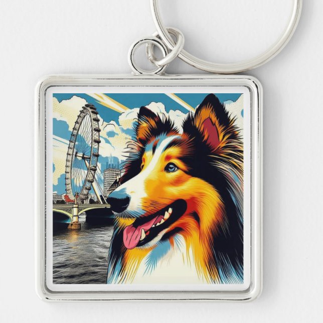 Llavero London Collie (Frente)