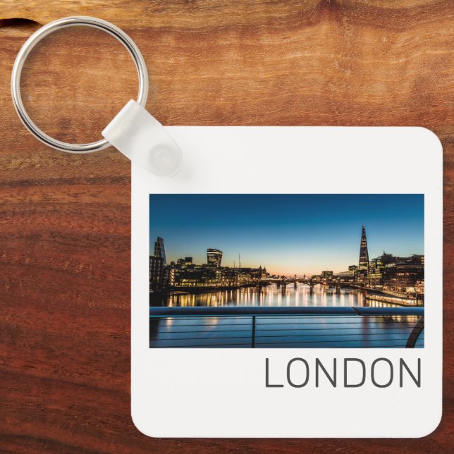 Llavero London Uk Skyline Reino Unido Inglaterra Souvenir (Anverso)