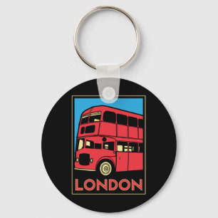 Llavero london westminster england art deco retro poster