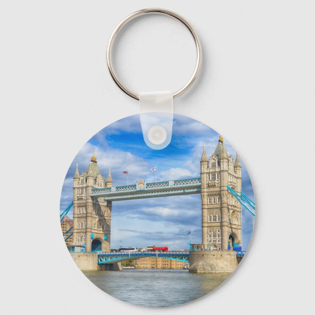 Llavero Londres, Reino Unido, Tower Bridge River View (Anverso)