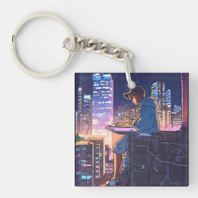 Llavero Lonely Anime Chica (Frente)