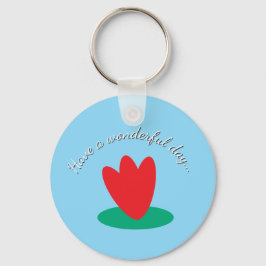 Llavero long sleeve T-Shirt with flower on a pond