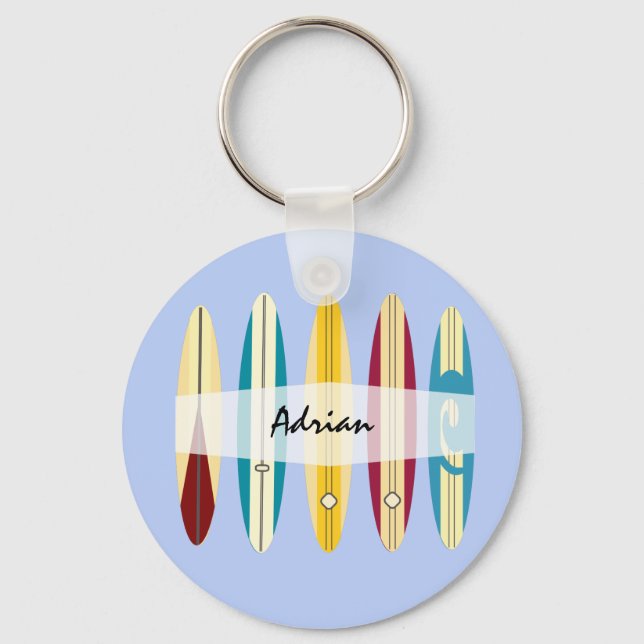 Llavero Longboard de vintage (Anverso)