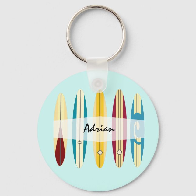 Llavero Longboard de vintage (Anverso)