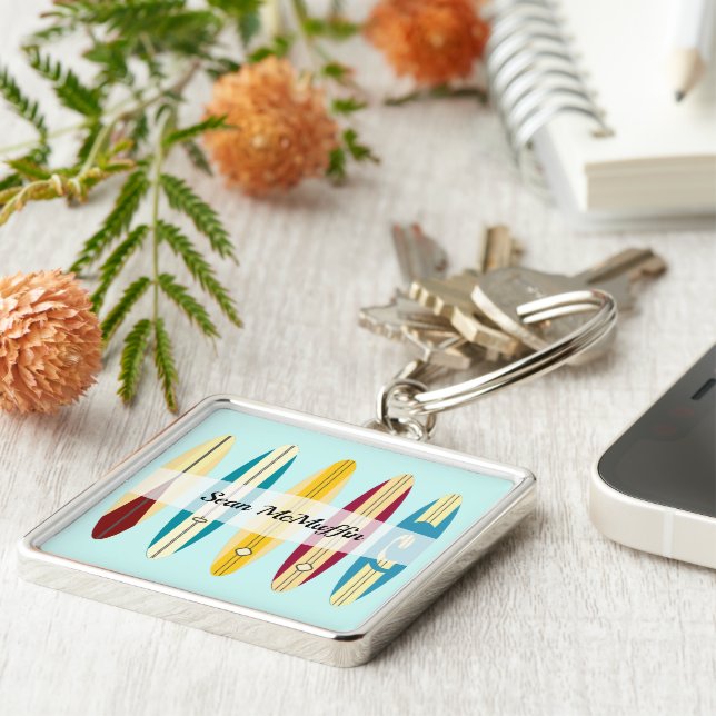 Llavero Longboard de vintage (Lado)