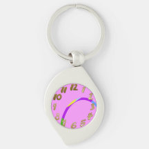 Loops modernos Keychain Metalizado magenta rosa