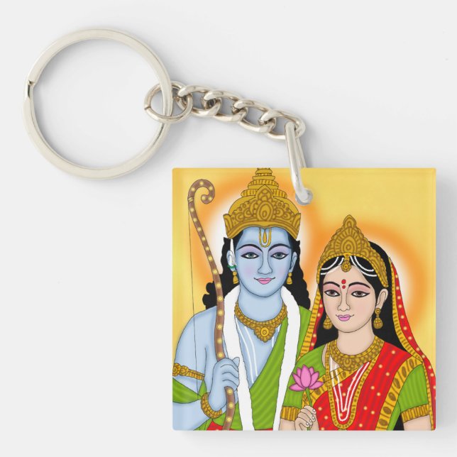 Llavero Lord Sitaram Keychain – Divine Accessory for Daily (Frente)