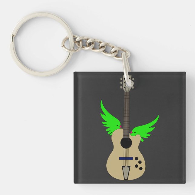 Llavero loro en goma (Frente)