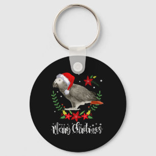 Llavero Loro gris navidad