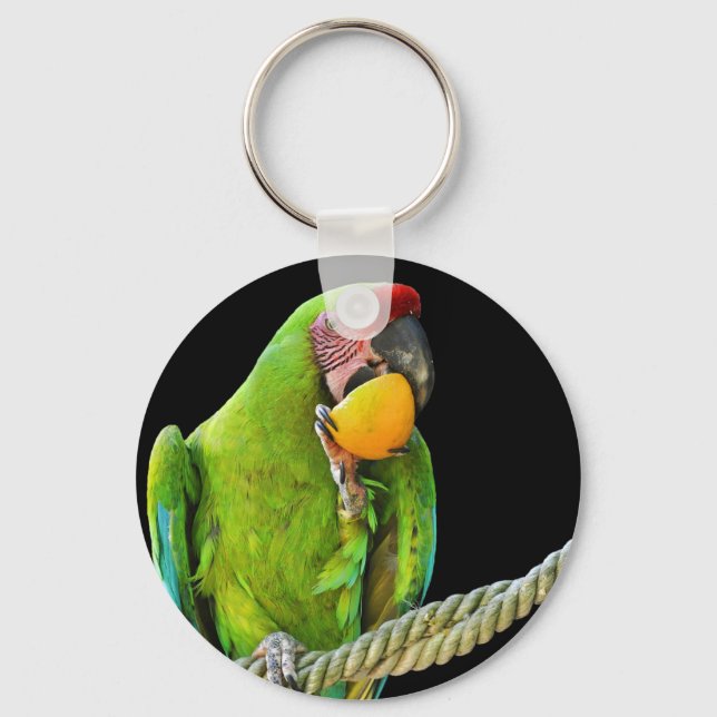 Llavero Loro Verde Ara Militaris (Anverso)