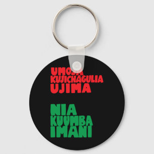 Llavero Los 7 Principios De Nguzo Saba Kwanzaa Ame African