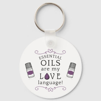 Llavero Los aceites son mi lenguaje del amor púrpura