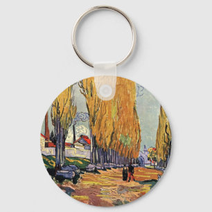 Llavero Los Alyscamps de Van Gogh. Paisaje de otoño