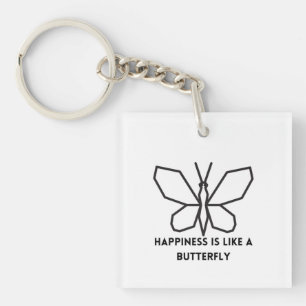 Llavero Los amantes de las mariposas: La felicidad es como