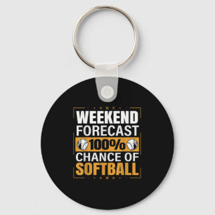 Llavero Los Amantes De Softball De La Pronóstico De Fin De
