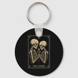 Llavero Los Amantes Del Skeleton Tarot Envuelven El Romanc