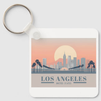 Llavero Los Angeles California Skyline Pastel Travel
