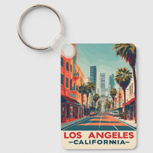 Llavero Los Ángeles California Viaje Retro