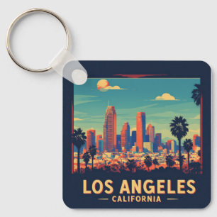 Llavero Los Ángeles California Viajes Retro