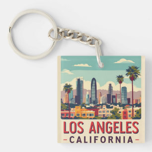Llavero Los Ángeles California Viajes Retro