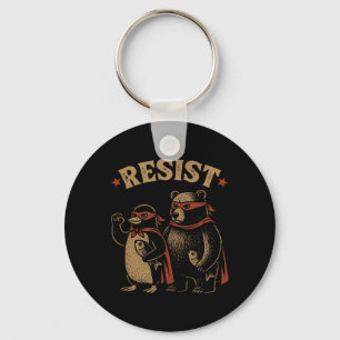 Llavero Los avispones de oso pingüino resisten a los graci