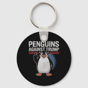 Llavero Los avispones de pingüino contra Trump resisten a