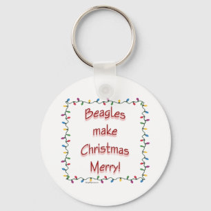 Llavero Los Beagles Hacen que los Navidades Merry Keychain
