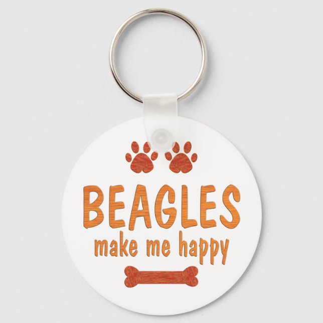 Llavero Los Beagles Me Hacen Feliz (Anverso)