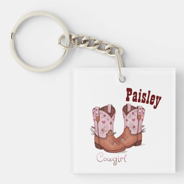 Llavero Los boots de moda de las vacas jóvenes (Frente)
