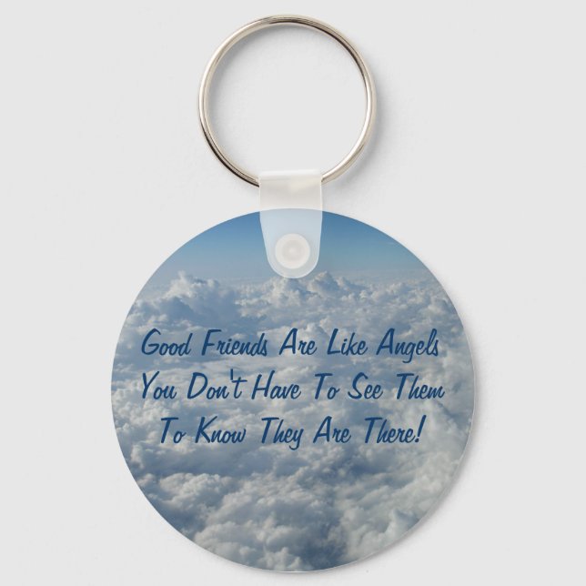 Llavero Los buenos amigos son como los ángeles (Anverso)