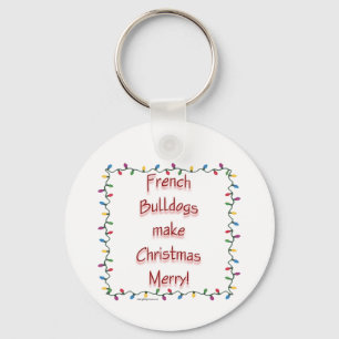 Llavero Los Bulldoges franceses hacen que los Navidades fr