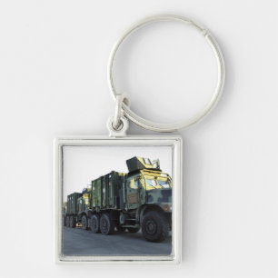 Llavero Los camiones acorazados se sientan en el
