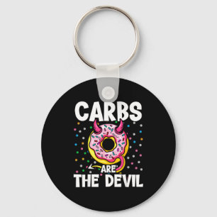 Llavero Los carbohidratos son el diablo divertido donut di