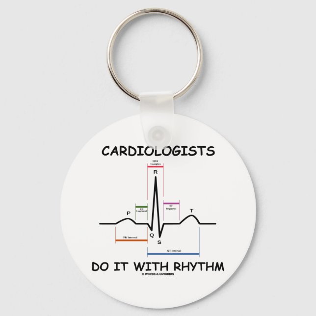 Llavero Los cardiólogos lo hacen con ritmo (ECG/EKG) (Anverso)