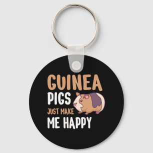 Llavero Los cerdos de Guinea me hacen feliz