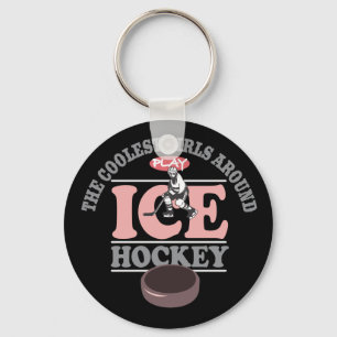 Llavero Los Chicas más fríos juegan al hockey sobre hielo