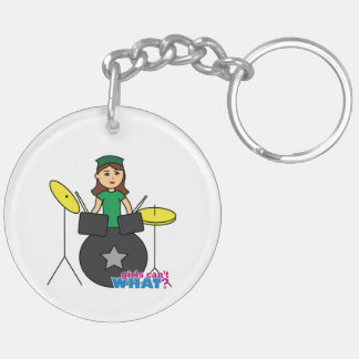 Llavero  ¿Los Chicas no pueden qué? Diseño personalizado C